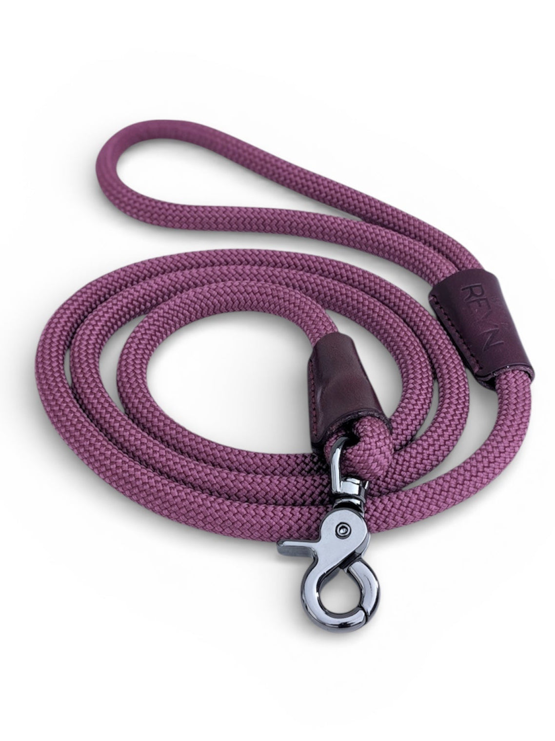 Aubergine Dog Lead - Gunmetal