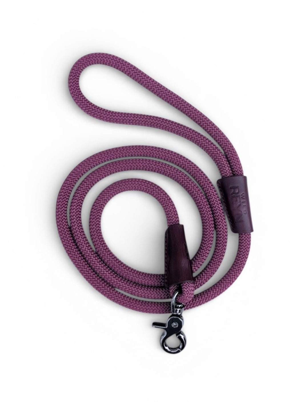 Aubergine Dog Lead - Gunmetal