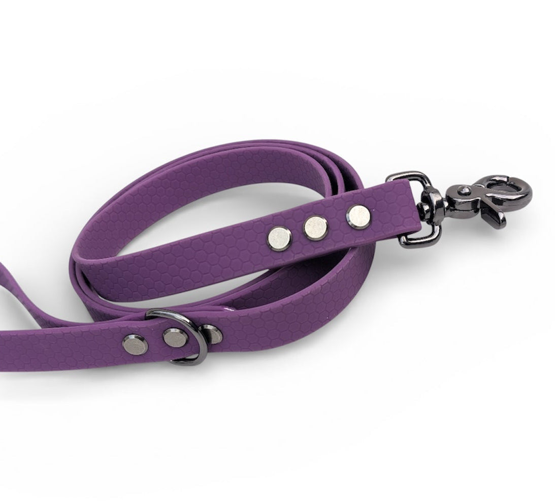 Purple Waterproof lead - Gunmetal