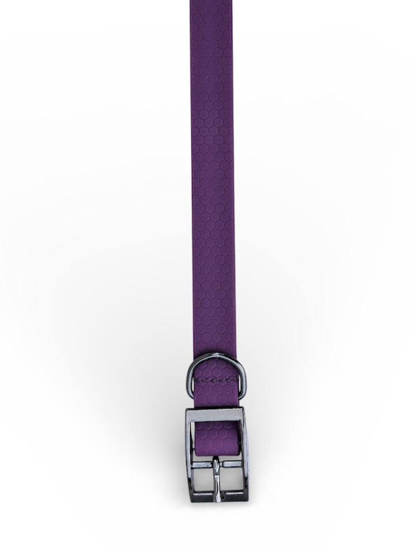 Purple Waterproof collar - Gunmetal