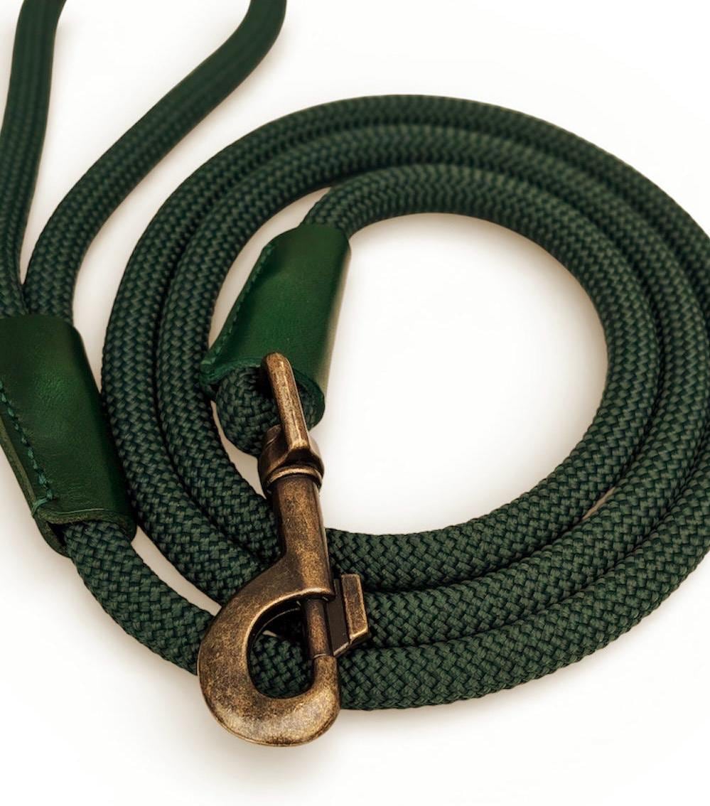 Deep Green Dog Lead - OEKOT-TEX Certified Rope | made in the UK