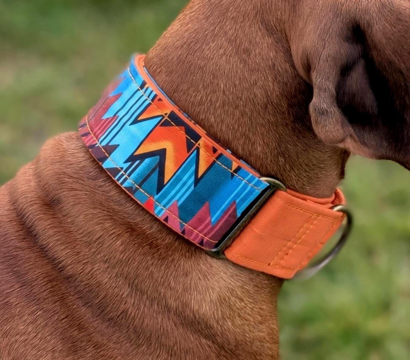 Tribal Martingale Dog Collar | Adjustable Dog Collar | Boho Dog Collar | UK Made | Oeko-Tex Webbing