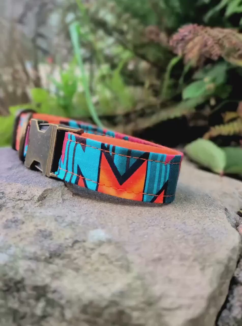 Bright Tribal Dog Collar