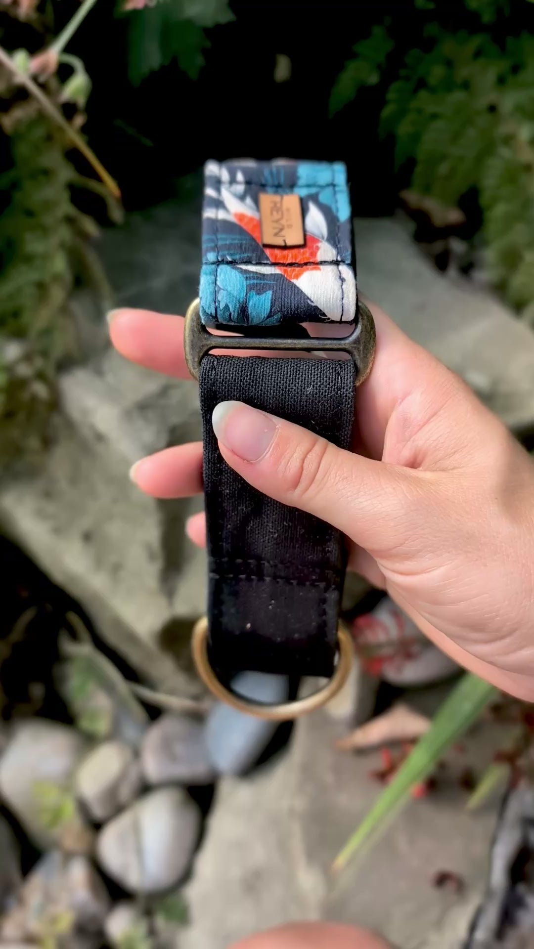 Japanese themed Koi Martingale Dog Collar